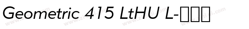 Geometric 415 LtHU L字体转换